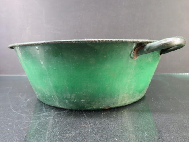 Large Green Enamel Pan