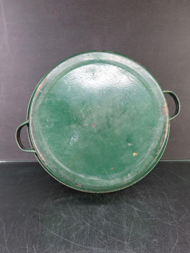 Large Green Enamel Pan