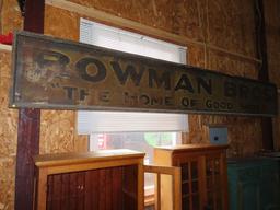 Bowman Bros. Storefront Shoe Sign - Early