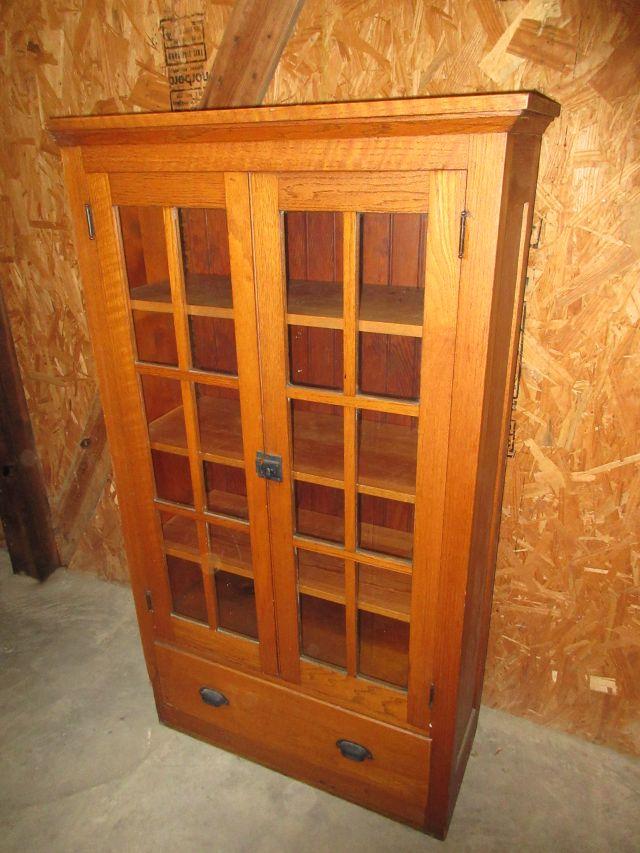 Oak Built In Bookcase - Cabinet