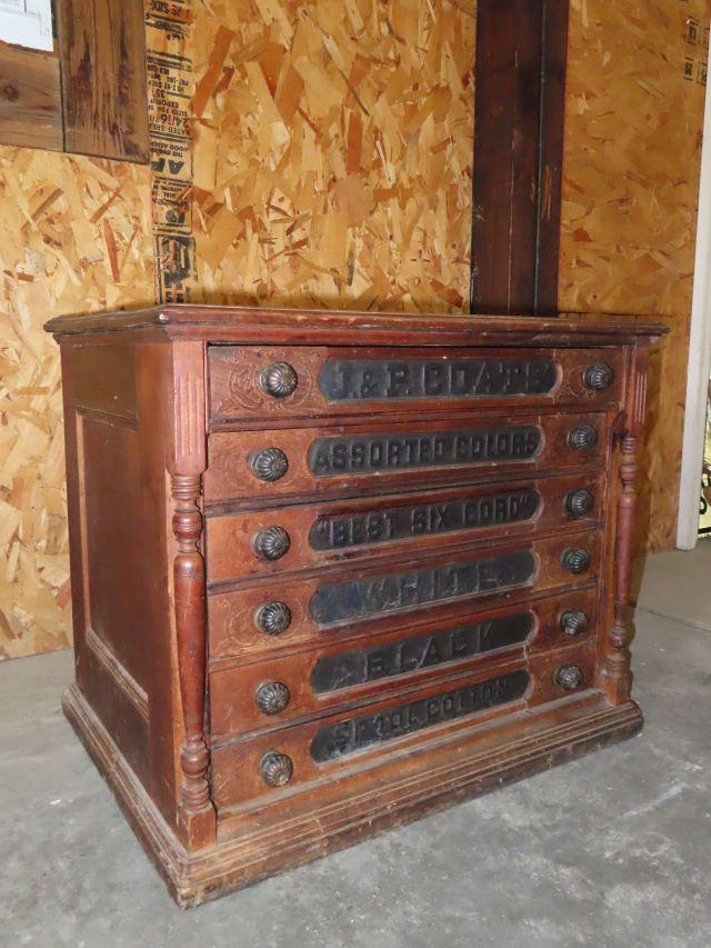 J. & P. Coats Spool Cabinet