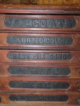 J. & P. Coats Spool Cabinet