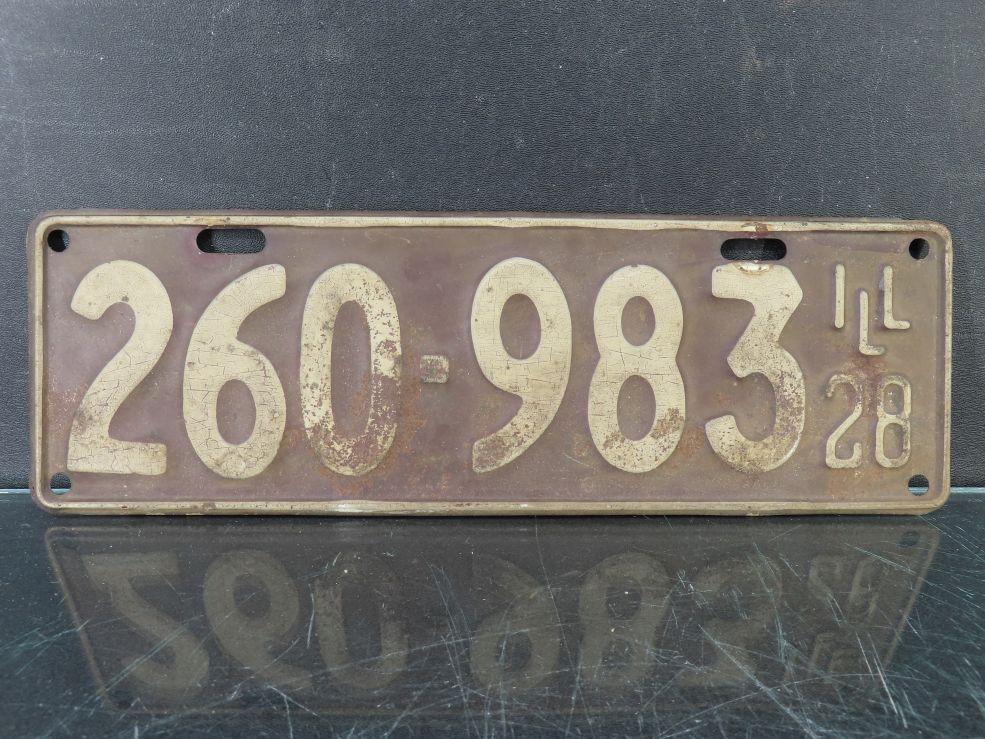 1928 Illinois License Plate