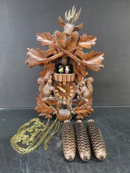 Black Forrest Hand Carved Cuckoo Clock