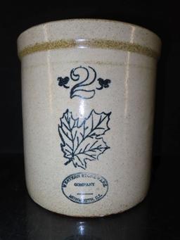 Western Stoneware 2 gal Triple Stamp Crock