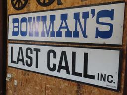 Bowman's Last Call 2 Piece Sign