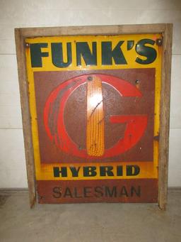 Large Funk's Hybrid Seed Sign