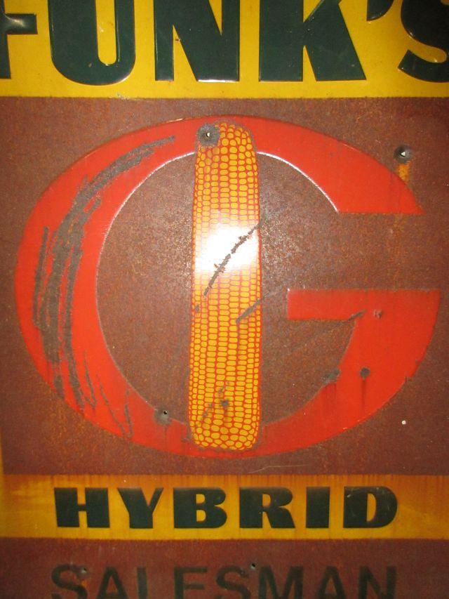 Large Funk's Hybrid Seed Sign