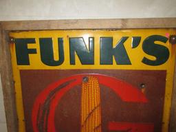 Large Funk's Hybrid Seed Sign