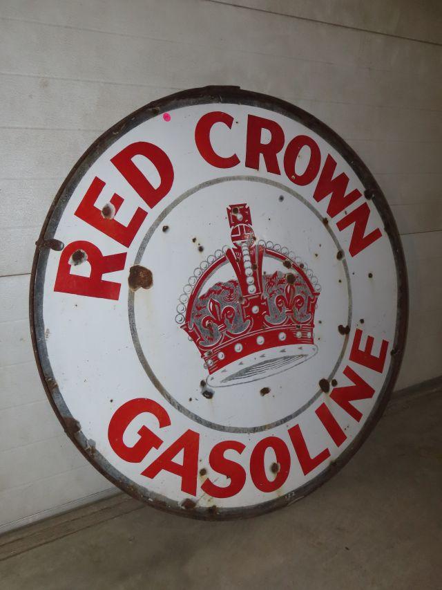 Red Crown Gasoline Sign