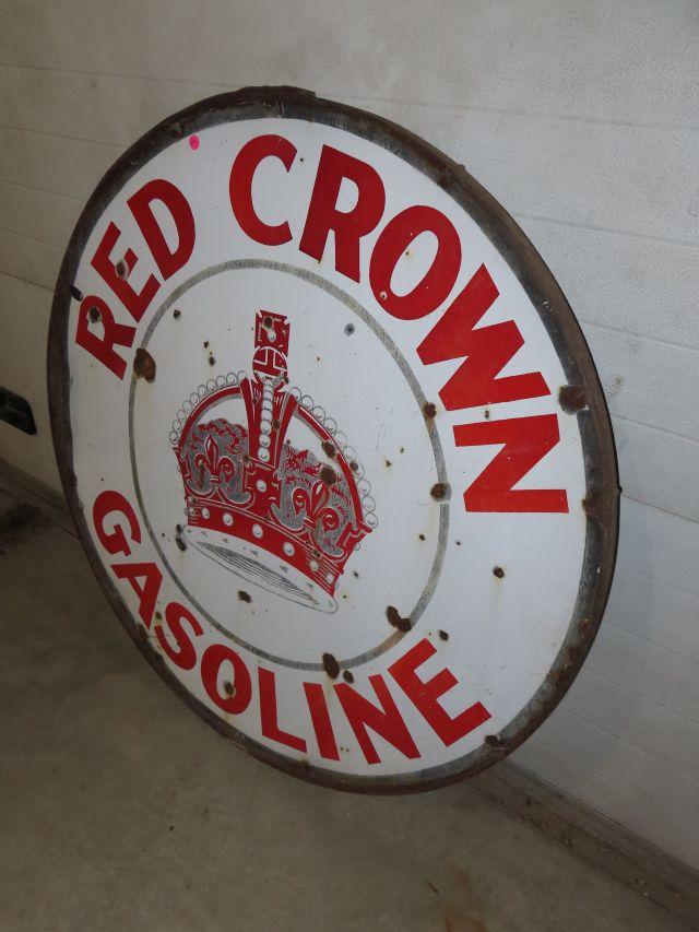 Red Crown Gasoline Sign