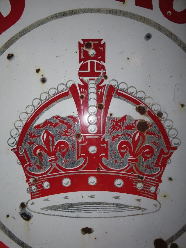 Red Crown Gasoline Sign