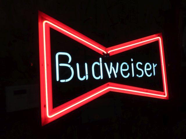 Neon Budweiser Beer Sign