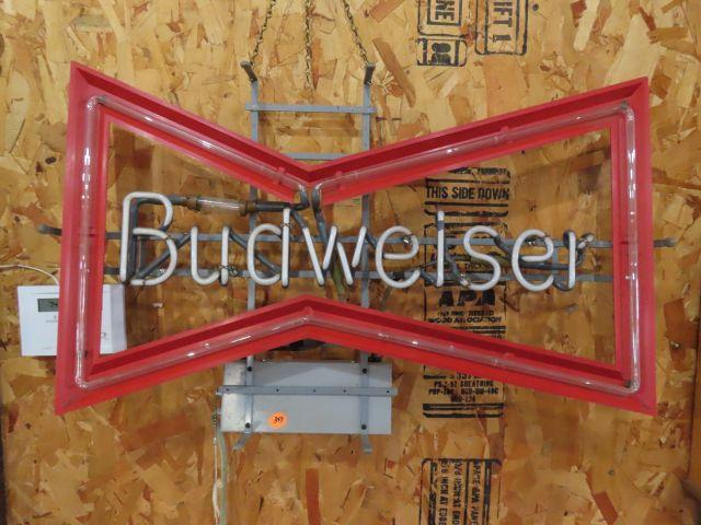 Neon Budweiser Beer Sign