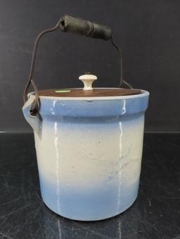 B&W Stoneware Butter Pail