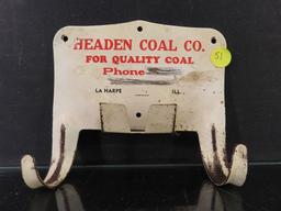 Headen Coal Co. Adv. Hanger - La Harpe