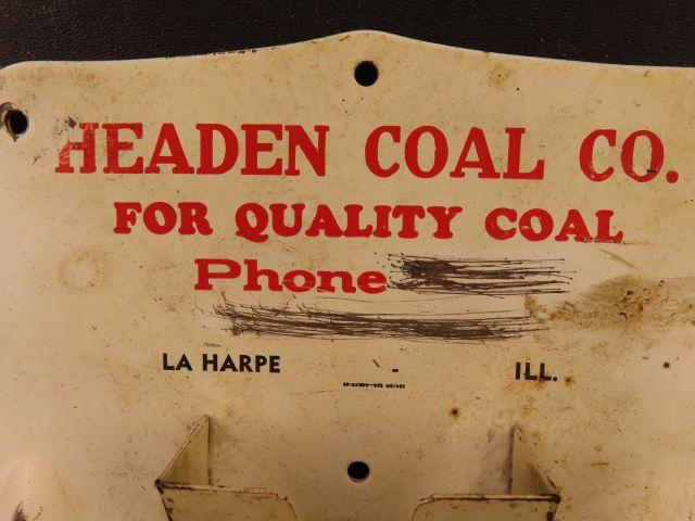 Headen Coal Co. Adv. Hanger - La Harpe