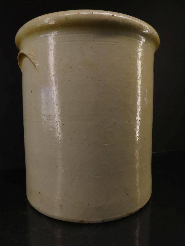 Monmouth Pottery Co. 2 Men in a Barrel Crock