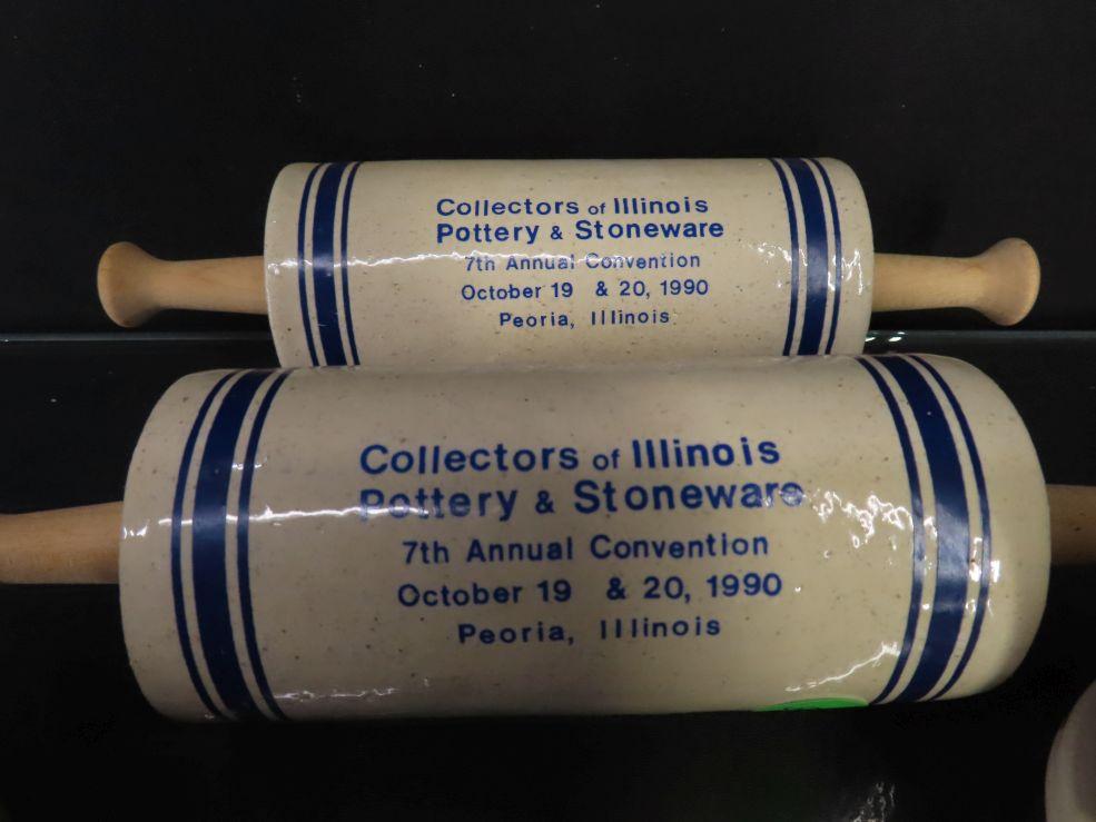 Lot of (3) Commemorative Illinois Stoneware Miniatures