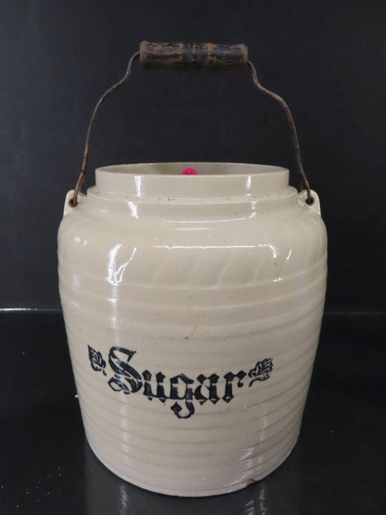 Stoneware Baled Sugar Jar