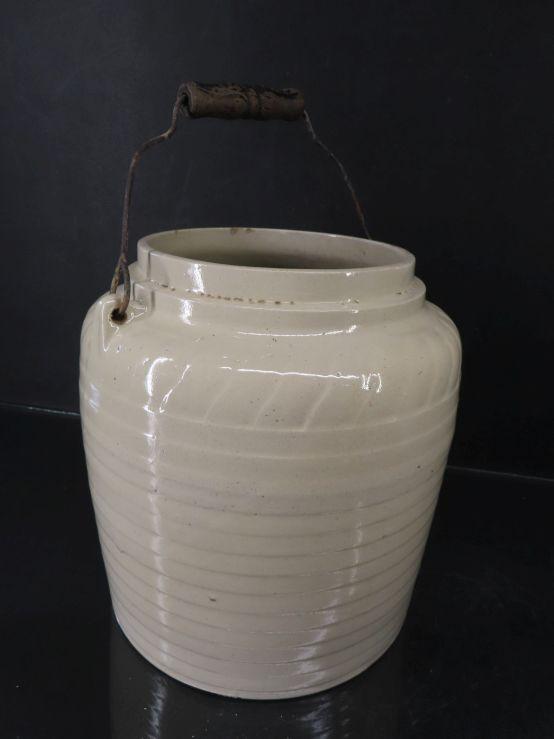 Stoneware Baled Sugar Jar