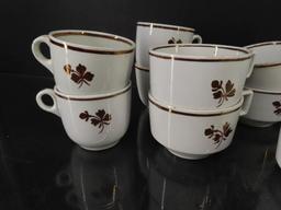 Lot of Ironstone Tea Leaf China - Coffee Cups