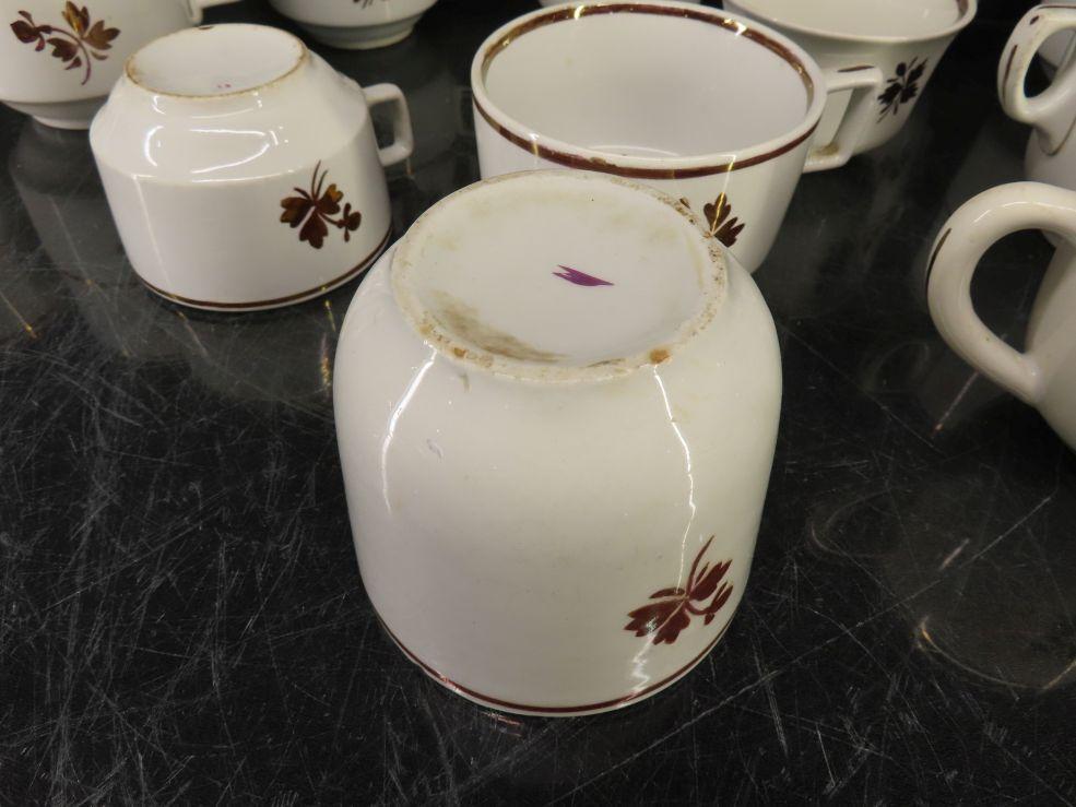 Lot of Ironstone Tea Leaf China - Coffee Cups