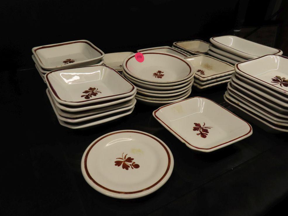 Lot of Ironstone Tea Leaf China - Side Dish Bowls