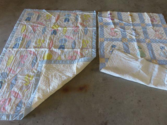 Lot of (2) Hand Sewn Quilts