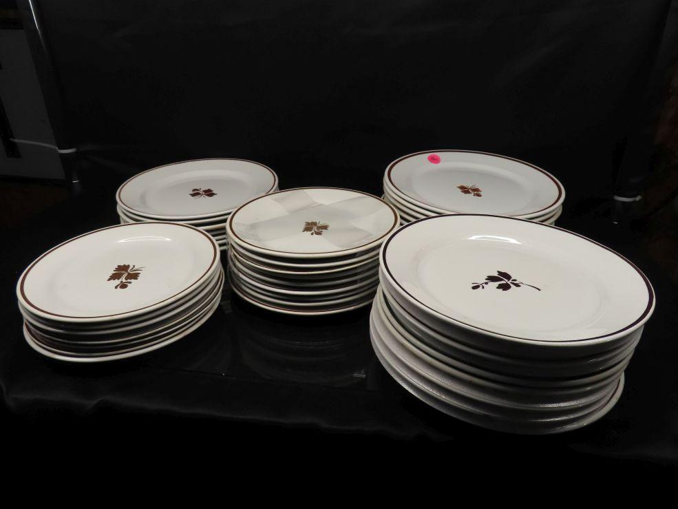 Lot of Ironstone Tea Leaf China - Plates