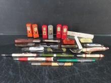 Large Lot of Adv., Pencils, Pocket Knives