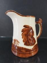 Brown Sleepy Eye Pottery Pitcher