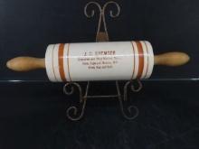 Havanna, IL Adv. Stoneware Rolling Pin