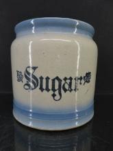 B&W Pottery Sugar Jar