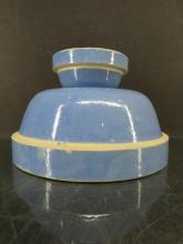 Lot of (2) Matching Blue Stoneware Bowls - Western