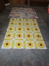 Lot of (2) Hand Sewn Quilt Tops