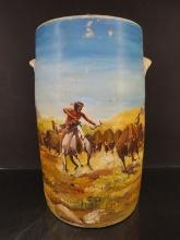 Native American Painting on 5 gal Western Churn