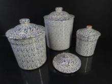 (4) Piece Canister Jar Set - Western Stoneware