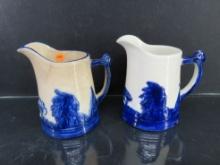 Lot of (2) 6.5" Sleepy Eye Pottery Pitchers