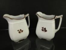 Lot of (2) Ironstone Tea Leaf Pitchers