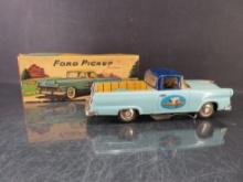 Bandai Ford Ranchero Tin Friction Toy with Box