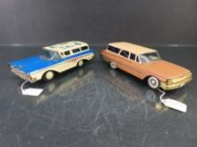 Lot of (2)  Bandai Station Wagon Toy Cars