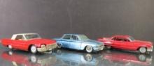 Lot of (3) Bandai Toy Friction Cars