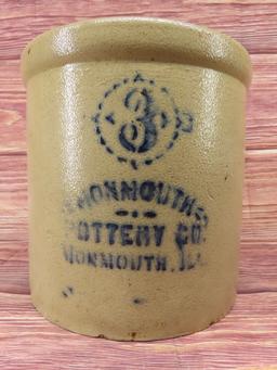 Monmouth Pottery Co. 3 gal Crock
