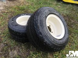 (UNUSED) QTY OF (2) GOLF CART TIRES W/ WHEELS, 4
