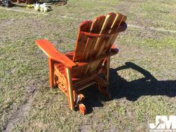 RED CEDAR AMISH BUILT GLIDER ROCKING CHAIR