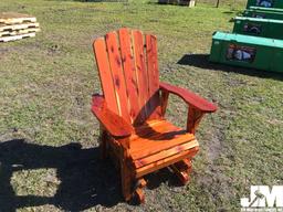 RED CEDAR AMISH BUILT GLIDER ROCKING CHAIR