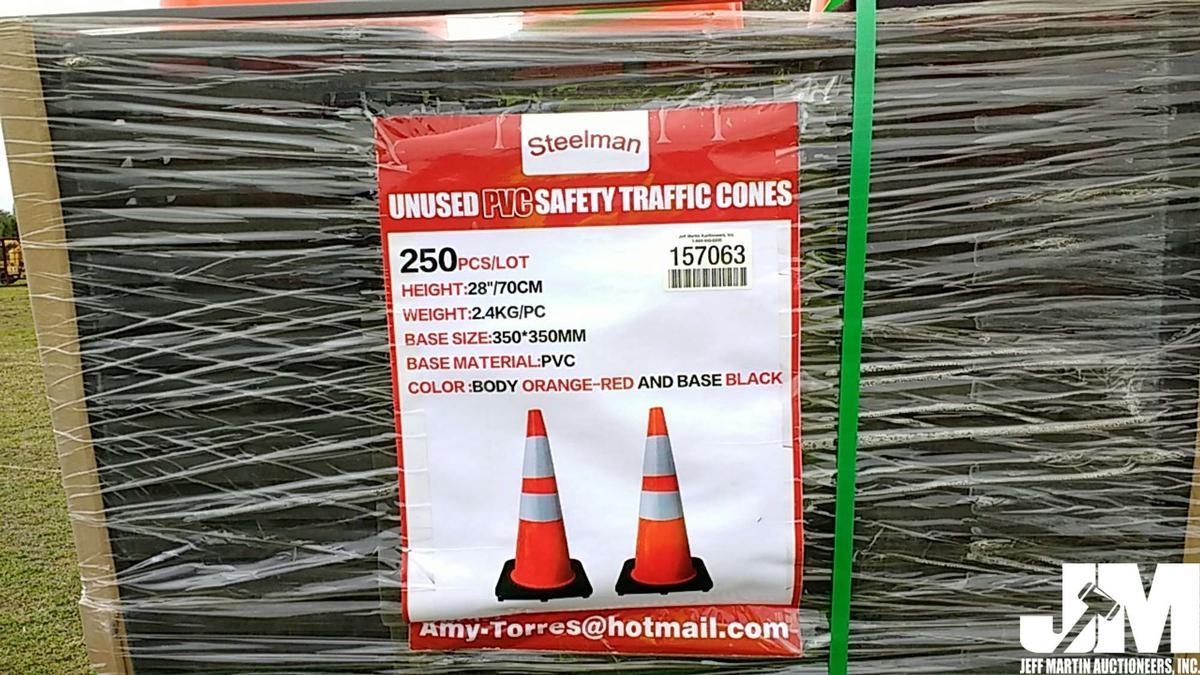 (UNUSED) QTY OF (250) HIGHWAY SAFETY CONES