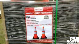 (UNUSED) QTY OF (250) HIGHWAY SAFETY CONES