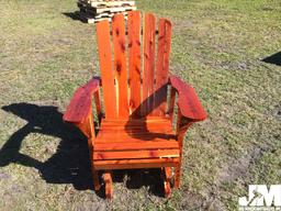 RED CEDAR AMISH BUILT GLIDER ROCKING CHAIR
